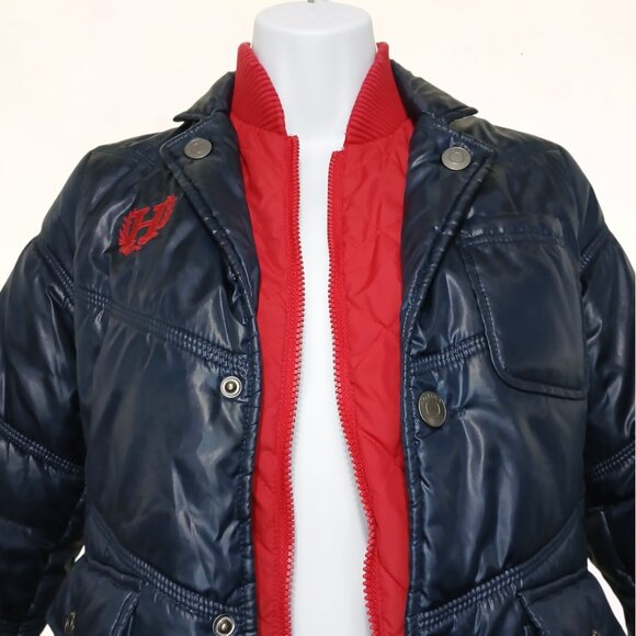 Tommy Hilfiger Big Kids NavyBlue Double Layer Puffer/Quilted Winter Jacket S8/12 - Picture 6 of 16